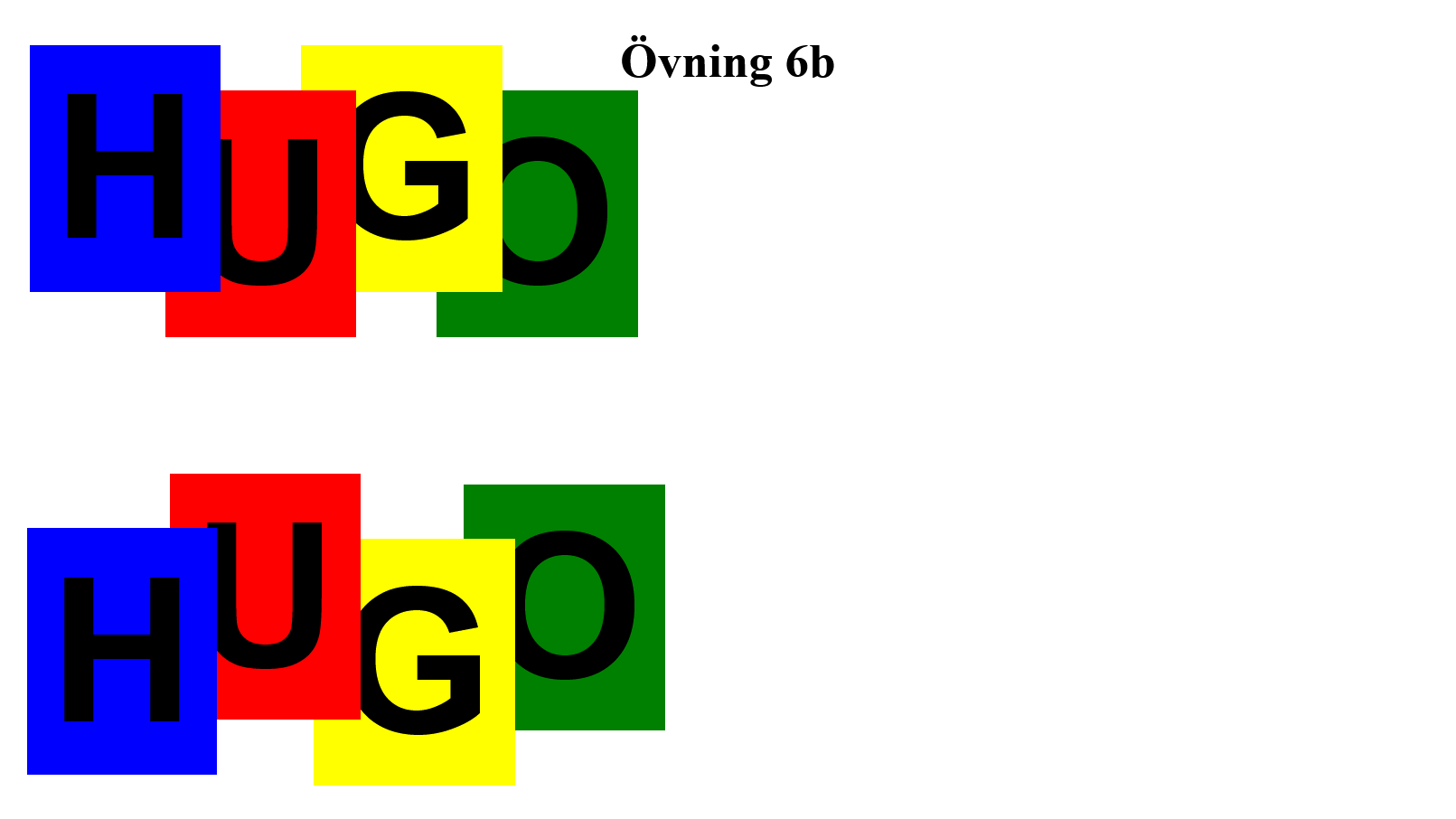 Övning 6b screenshot